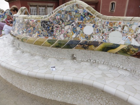 Tile mosaic benches